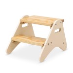 Peek-a-Boost - drewniany podest, taboret z antypoślizgiem - wersja KREMOWA / B. Toys