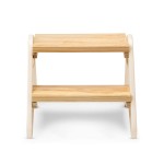 Peek-a-Boost - drewniany podest, taboret z antypoślizgiem - wersja KREMOWA / B. Toys