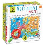 DETECTIVE PUZZLE - puzzle, gra detektywistyczna - MAPA EUROPY / Ludattica