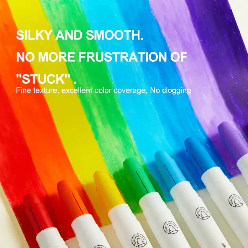 Wkłady do miękkich, zmywalnych kredek silky crayons 12 szt. / mideer