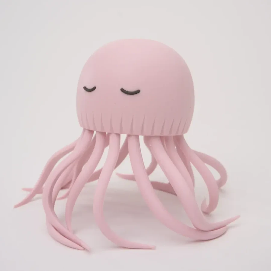 Butelka termiczna ze słomką Bestie, 460 ml - Meduza różowa / Asobu