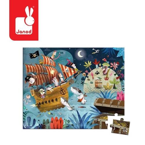 Puzzle w walizce Wyprawa po skarb 36 elementów 4+ / Janod