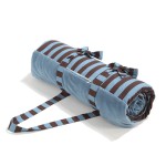 Koc piknikowy z kieszonką, mata do zabawy XXL 180x190 - STRIPES BLUE / La Millou