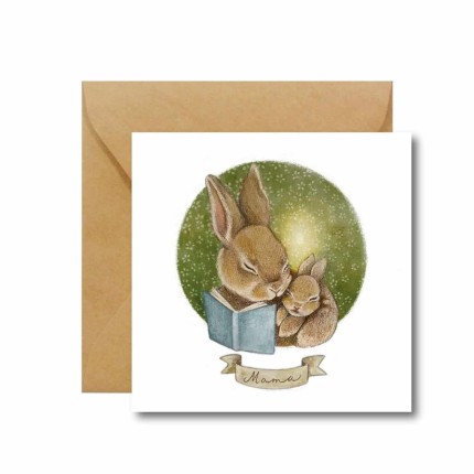 Kartka okolicznościowa - Mama Króliczki / Hi Little