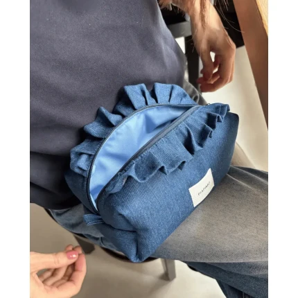 Kosmetyczka falbana - denim / Piapimo