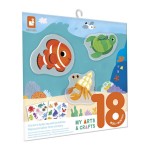 Zestaw kreatywny Grube naklejki wielorazowe My arts & crafts Ocean 18m+ / Janod