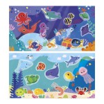 Zestaw kreatywny Grube naklejki wielorazowe My arts & crafts Ocean 18m+ / Janod