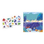 Zestaw kreatywny Grube naklejki wielorazowe My arts & crafts Ocean 18m+ / Janod