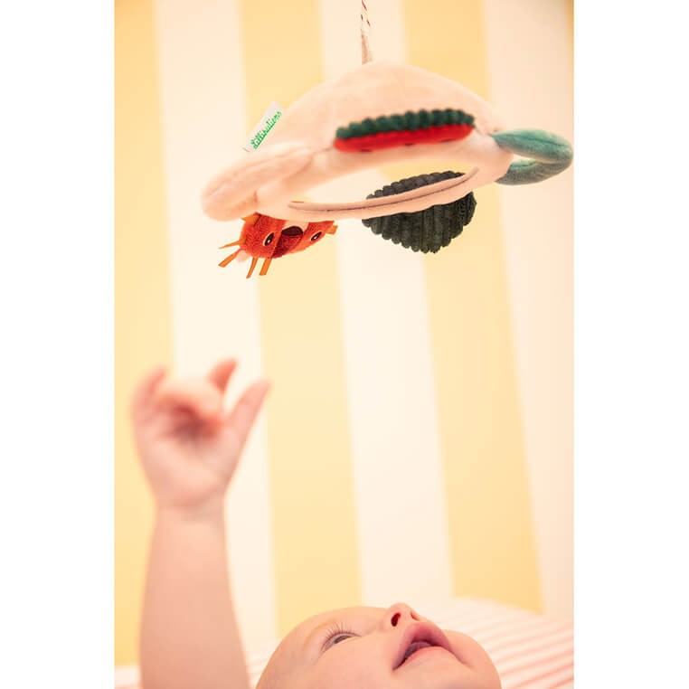 Aktywizujące wielofunkcyjne lusterko sensoryczne z uchwytami Lew Jack 3m+ / Lilliputiens