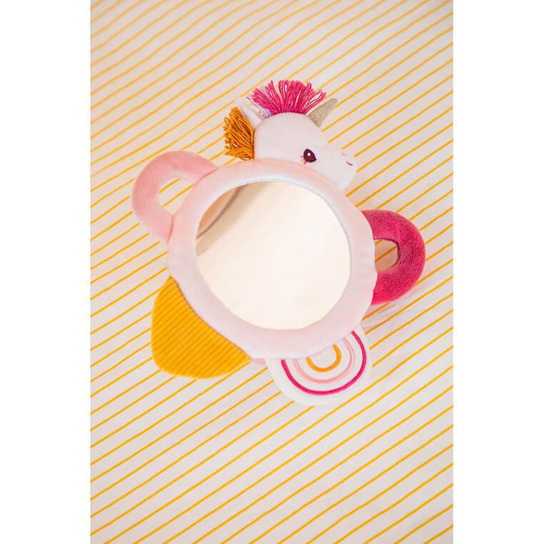 Aktywizujące wielofunkcyjne lusterko sensoryczne z uchwytami Jednorożec Lena 3m+ / Lilliputiens