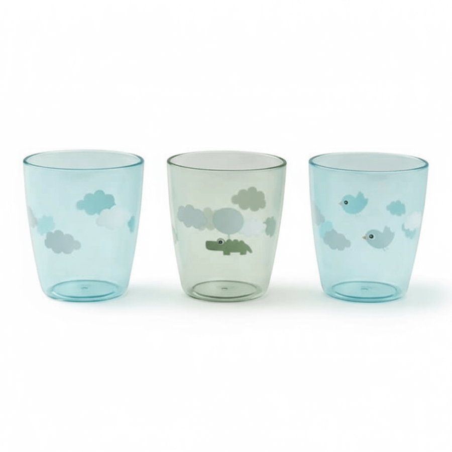 USZKODZONE OPAKOWANIE: Kubki mini glass Happy Clouds Green / Done by Deer 1936523