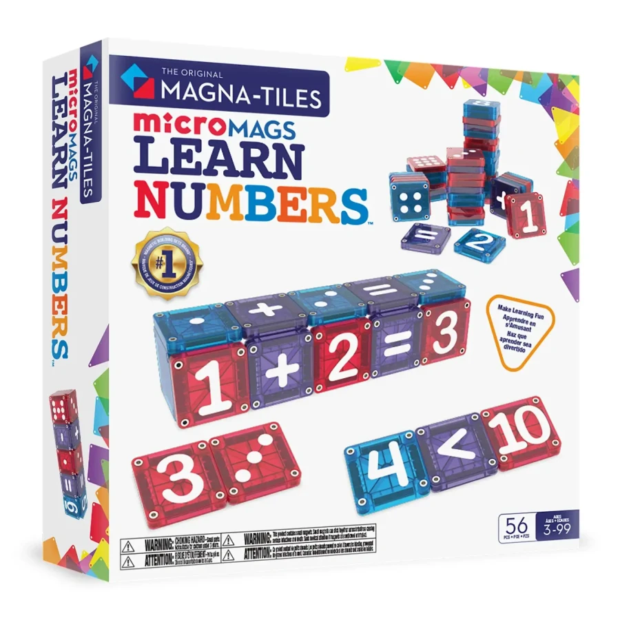 Klocki Magnetyczne Learn Numbers 56 el. / Magna-Tiles
