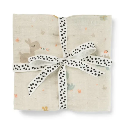 Otulacz kocyk bawełniany 120x120cm Celebration Sand / Done by Deer
