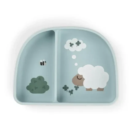 Talerzyk na przekąski z przyssawką Tiny Farm Blue / Done by Deer