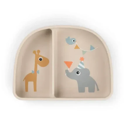 Talerzyk na przekąski z przyssawką Celebration Sand / Done by Deer