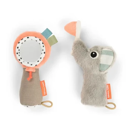 Zestaw prezentowy grzechotka i lusterko Celebration / Done by Deer 