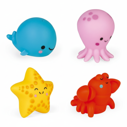 Zestaw do kąpieli 4 zwierzątka morskie 10 m+ / Janod J04703