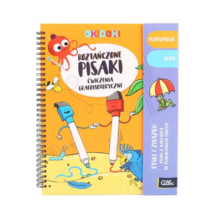 Zeszyt z zadaniami OKIDOKI Roztańczone pisaki 5+ / Albi