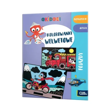 Kolorowanki welwetowe. OKIDOKI Pojazdy 3+ / Albi