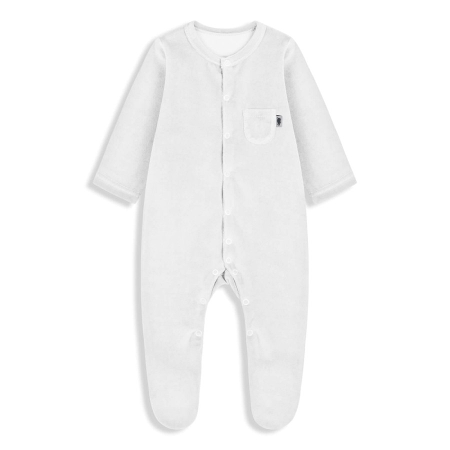 Pajacyk welurowy WHITE / Pink no more