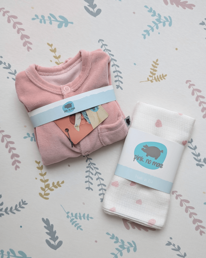 Pajacyk welurowy PINK / Pink no more