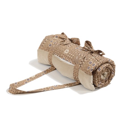 Koc piknikowy z kieszonką, mata do zabawy XXL 180x190 - BANDANA MOCCA / La Millou