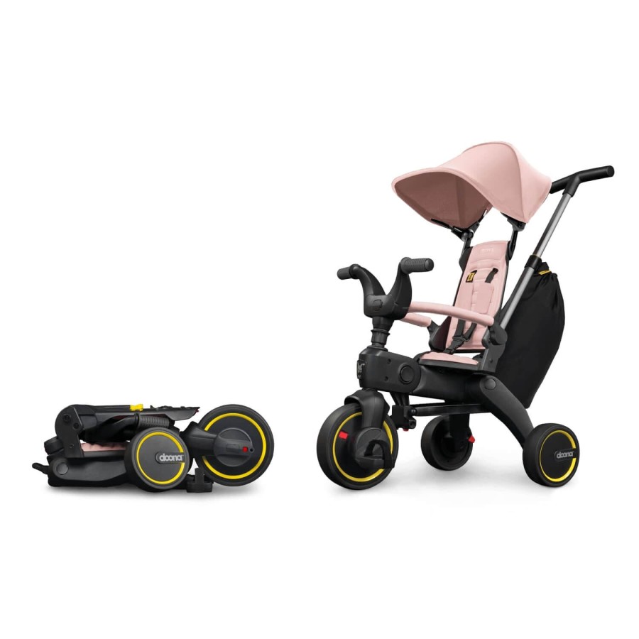 Składany rowerek trójkołowy Liki S3 - Blush Pink / Doona