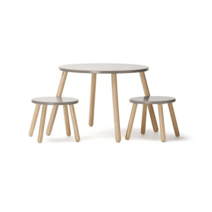 Zestaw mebli stół + krzesełka KID'S BASE - Brąz / Kid's Concpet