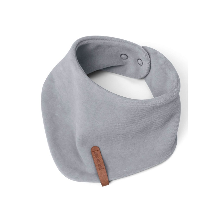 Apaszka welurowa - Grey / Pink no More