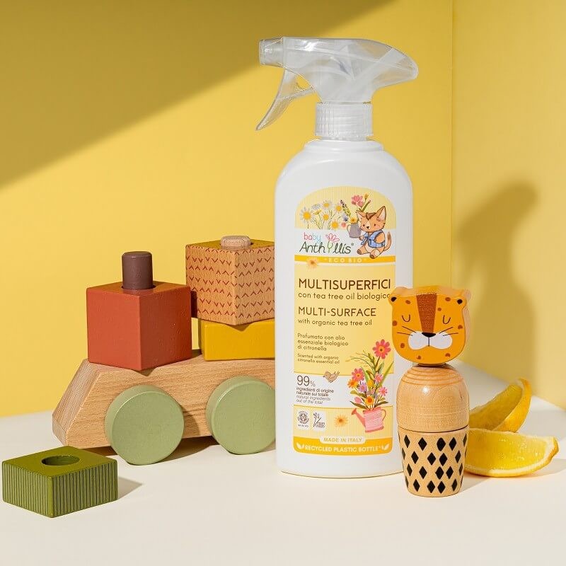 Spray do czyszczenia powierzchni mających kontakt z dzieckiem, z olejkiem z drzewa herbacianego, 500 ml / Baby Anthyllis