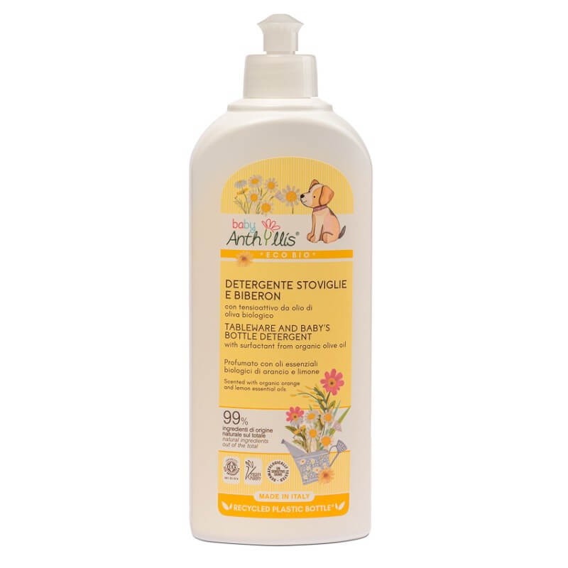 Płyn do ręcznego mycia naczyń i butelek dziecięcych z organicznej oliwy z oliwek, 500 ml / Baby Anthyllis