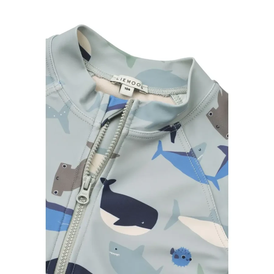 Kombinezon kąpielowy Max - shark, dove blue / Liewood