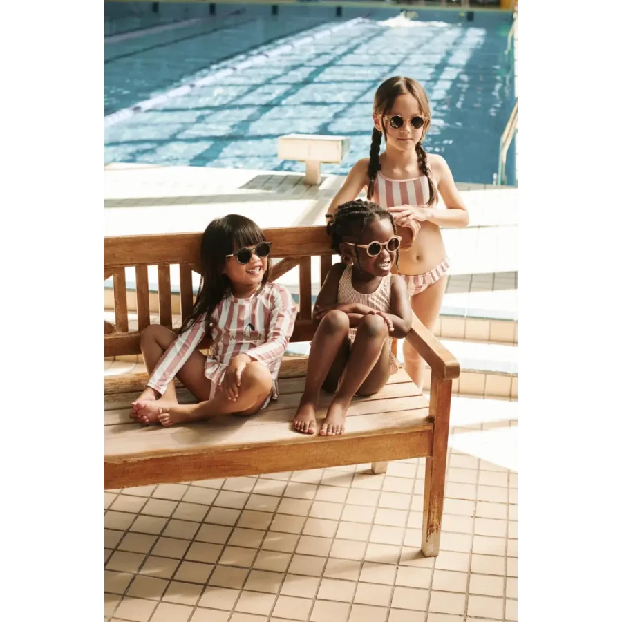 Kąpielowy komplet Dagny - coral blush, creme de la creme stripe / Liewood