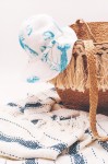Bambusowy kapelusz z rondem - Lobster Blue / Kidspace