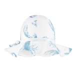 Bambusowy kapelusz z rondem - Lobster Blue / Kidspace