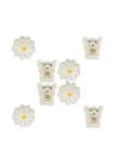Zestaw 8 spinek do włosów - antique white / Konges Slojd