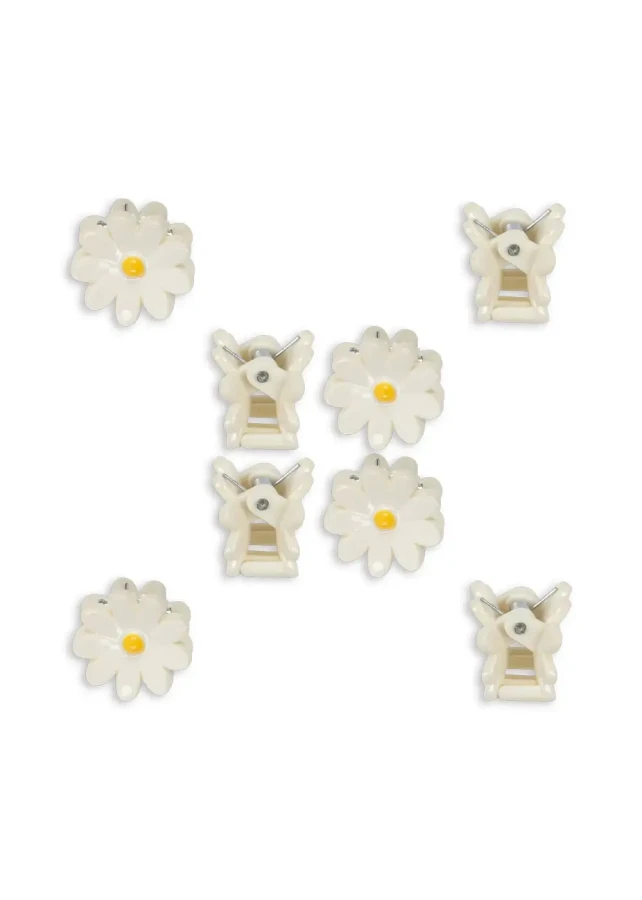 Zestaw 8 spinek do włosów - antique white / Konges Slojd