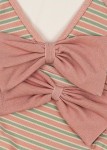 Dwuczęściowy strój kąpielowy Bowwow - blush stripe / Konges slojd