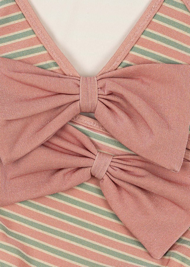 Dwuczęściowy strój kąpielowy Bowwow - blush stripe / Konges slojd