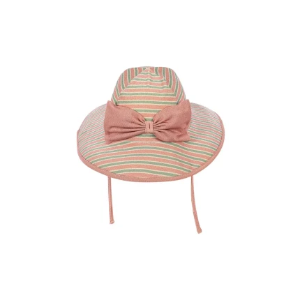 Kapelusz przeciwsłoneczny Bowwow - blush stripe / Konges slojd