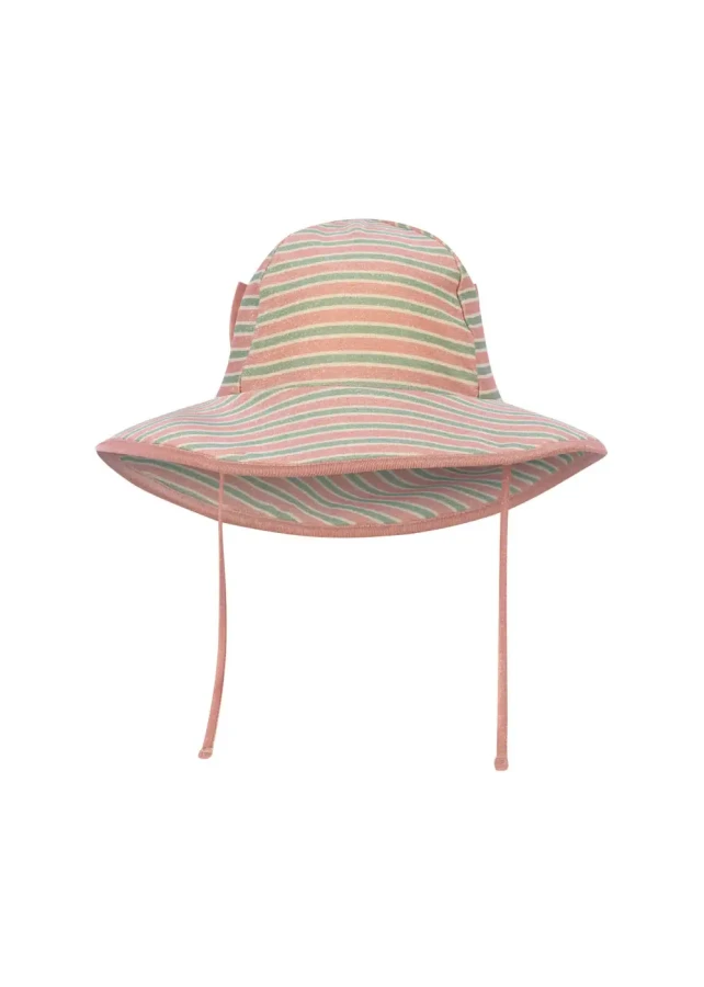 Kapelusz przeciwsłoneczny Bowwow - blush stripe / Konges slojd
