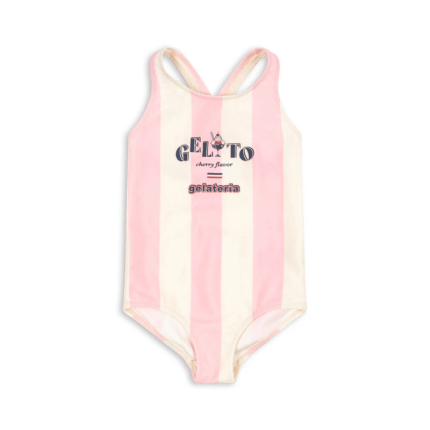 Jednoczęściowy strój kąpielowy Pomia - candy rose stripe / Konges slojd