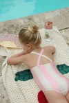 Jednoczęściowy strój kąpielowy Pomia - candy rose stripe / Konges slojd