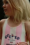 Jednoczęściowy strój kąpielowy Pomia - candy rose stripe / Konges slojd
