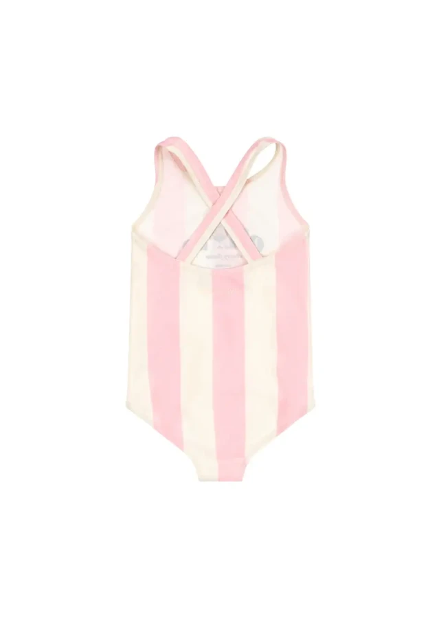 Jednoczęściowy strój kąpielowy Pomia - candy rose stripe / Konges slojd