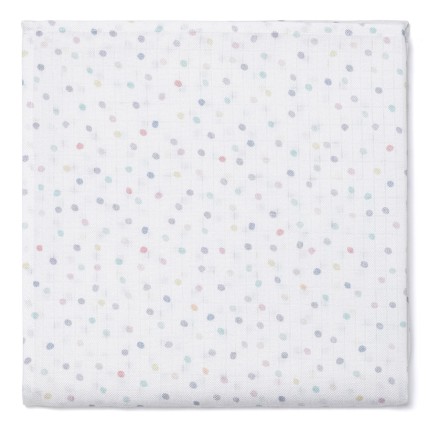 Pieluszka muślinowa 50x50 cm - DOTS / Pink no More