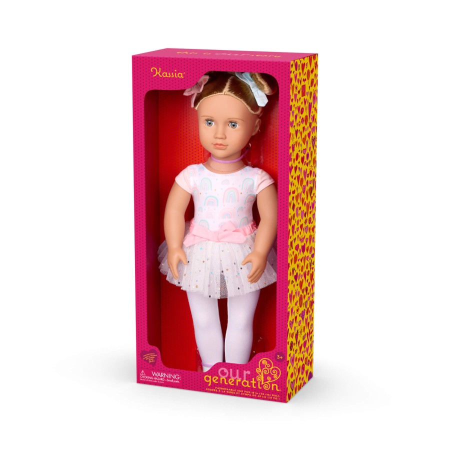 Lalka KASSIA 46cm - Baletnica z koczkami i motywem tęczy / OurGeneration