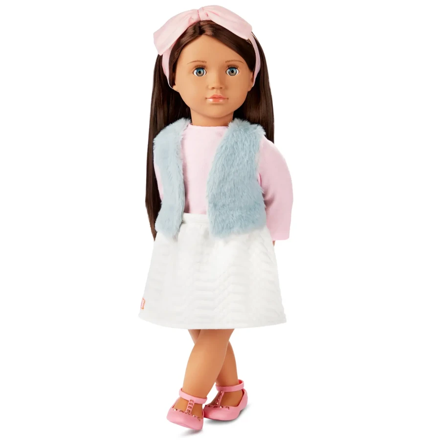 Lalka PAULINA 46cm - Brunetka w opasce z kokardką / OurGeneration