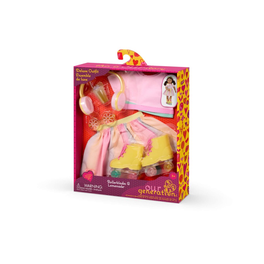 Zestaw ubranek dla lalek - Rollerblades & Lemonade - z wrotkami i słuchawkami / OurGeneration