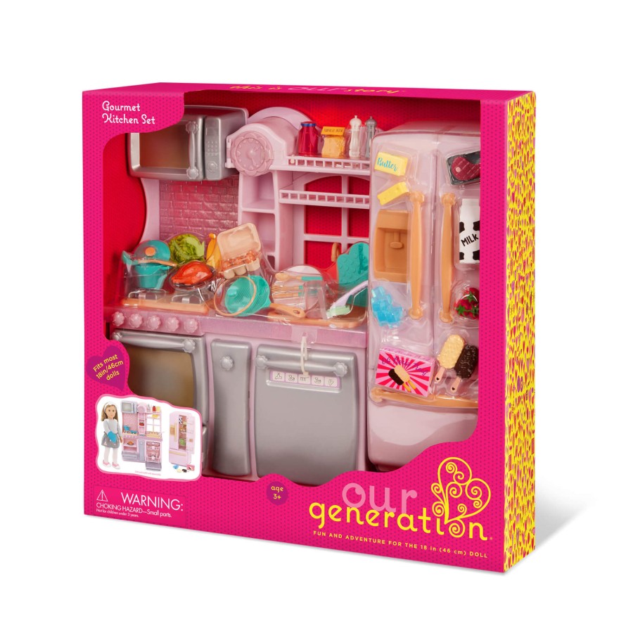Kuchnia z wyposażeniem dla lalek - Gourmet Kitchen Set / OurGeneration
